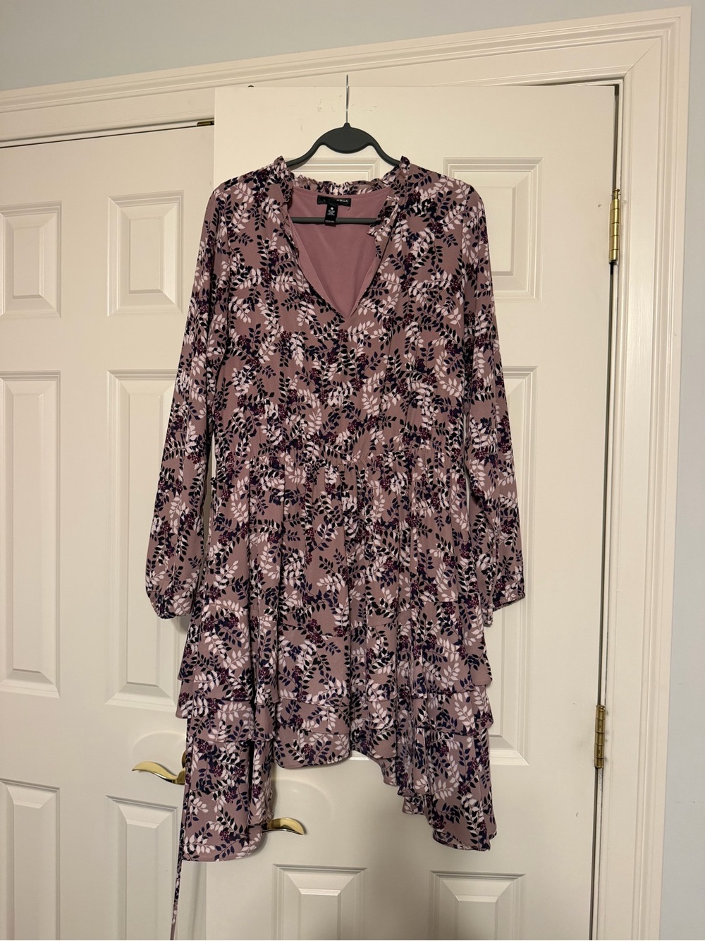 Aqua Mauve Floral Dress